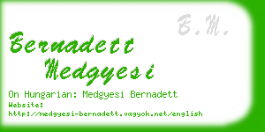 bernadett medgyesi business card